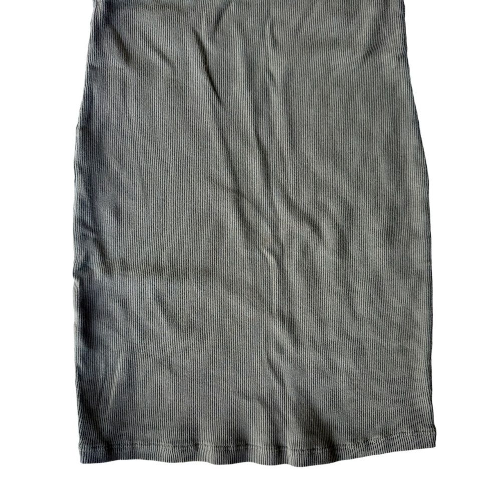 Olive Rib-Knit Dress - Picture 7 of 9